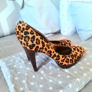 Nine West Horsehair Leopard Print Pumps - Size 10